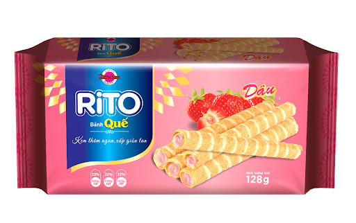 Bánh quế dâu Rito 128g